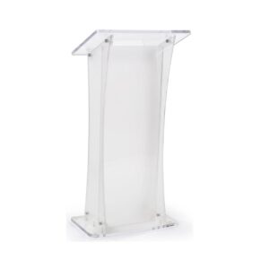 Frosted acrylic podium rental by ILLUME