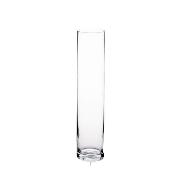 12" narrow cylinder glass vase rental by ILLUME