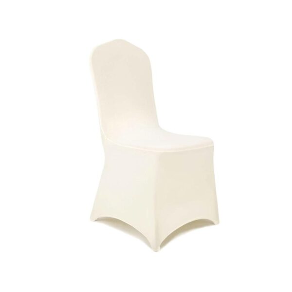 Ivory Spandex Chair Cover rental by ILLUME